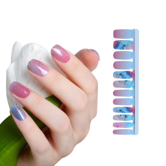 Nail Art Beach Stickers Nail Polish Strips Wholesale Press On Nail Adhesive Strips - Image 3
