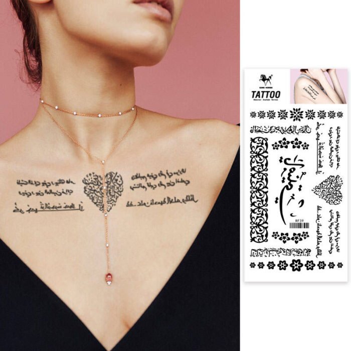 Classic Tattoo Designs waterproof coolest temporary Summer Tattoo coolest Letters Temporary Tattoos Stickers - Image 3