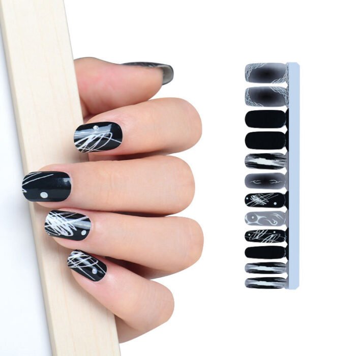 Kids Nail Polish Wraps Uv Free Nail Wrap Sheet Gel Nail Stickers - Image 2