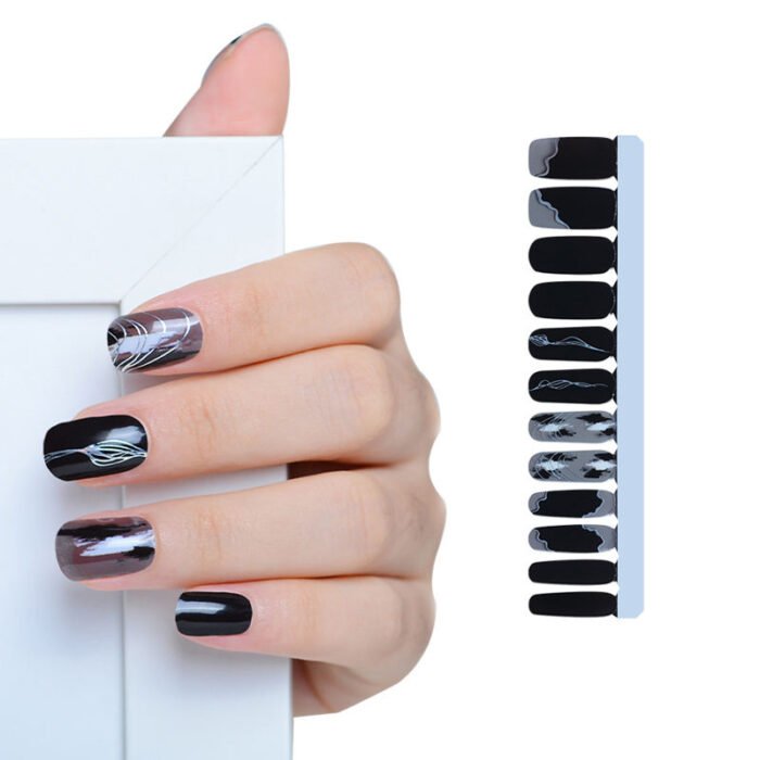 Kids Nail Polish Wraps Uv Free Nail Wrap Sheet Gel Nail Stickers - Image 6