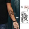 High Quality Waterproof Men Temporary Body Tattoos Stickers Cool Animals Arm Leg Tattoo - Image 3