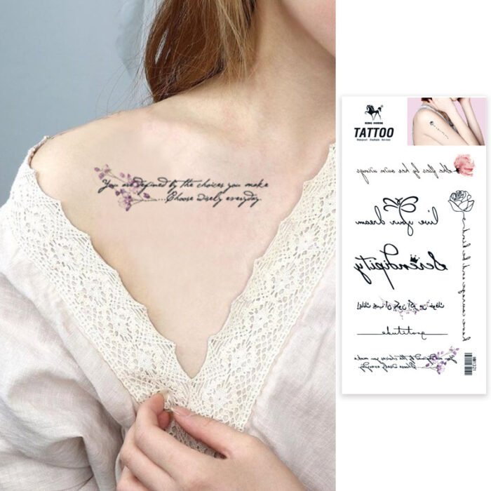 Classic Tattoo Designs waterproof coolest temporary Summer Tattoo coolest Letters Temporary Tattoos Stickers - Image 13