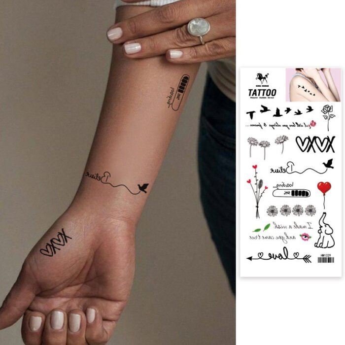 Classic Tattoo Designs waterproof coolest temporary Summer Tattoo coolest Letters Temporary Tattoos Stickers - Image 15