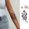 High Quality Waterproof Men Temporary Body Tattoos Stickers Cool Animals Arm Leg Tattoo - Image 13