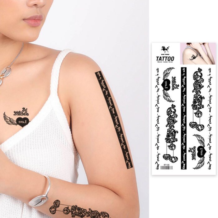 Classic Tattoo Designs waterproof coolest temporary Summer Tattoo coolest Letters Temporary Tattoos Stickers - Image 23